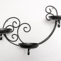 PORTAVASO FIORIERA  IN FERRO BATTUTO tre alloggi