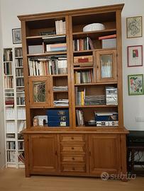Libreria legno massello artigianato toscano