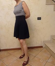 Abito donna senza maniche a righe taglia M