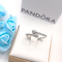Anello pandora due cuori zirconi taglia 52