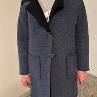Cappotto sfoderato blu jeans interno nero