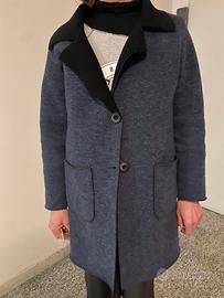 Cappotto sfoderato blu jeans interno nero