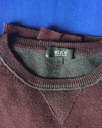 Maglione Win's Italian Style uomo bordeaux taglia