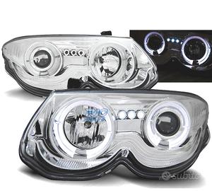 FARI PER CHRYSLER 300M 99-04 ANGEL EYES LED CROMAT