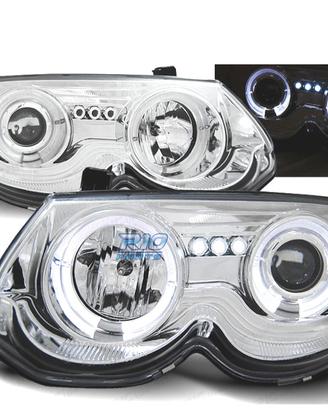 FARI PER CHRYSLER 300M 99-04 ANGEL EYES LED CROMAT