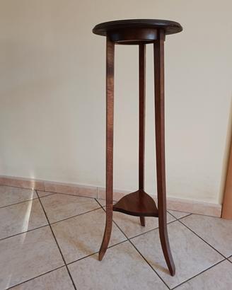 Porta vaso/ piedistallo in legno scuro 
