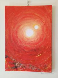 Pittura olio 35x25 "Sunreal - O dia que [...]"