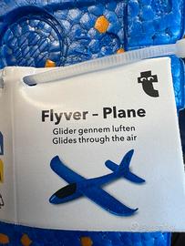 Aeroplanino aliante blu in foam molto leggero