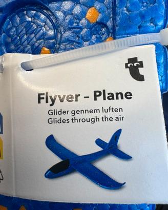 Aeroplanino aliante blu in foam molto leggero