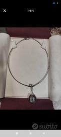 collana rigida in argento dell' 800