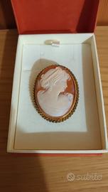 cammeo montatura argento dorata 