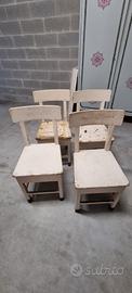 Set 4 sedie da restaurare