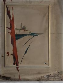 Quadro di Nani Razetti, "Dove termina il canale?"