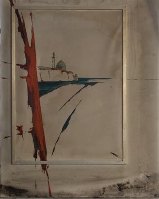 Quadro di Nani Razetti, "Dove termina il canale?"