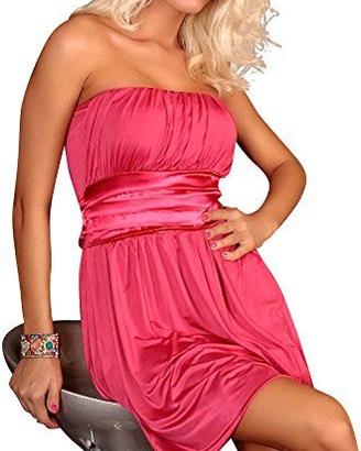Vestito Rosa Pastello Donna Sexy Adulto