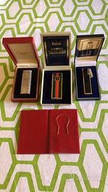 Lotto 3 accendini Cartier Dunhill Hadson 3 box