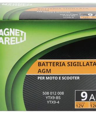 Batteria moto scooter 9 Ah 120 A