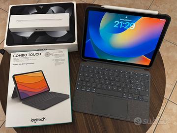 Ipad air 5 + logitech tastiera + apple pencil 2