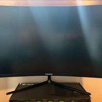 Monitor da gaming Yashi 27”, schermo curvo