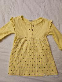 Vestitino bimba  3/6mesi Benetton giallo