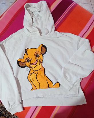felpa donna disney con cappuccio xs