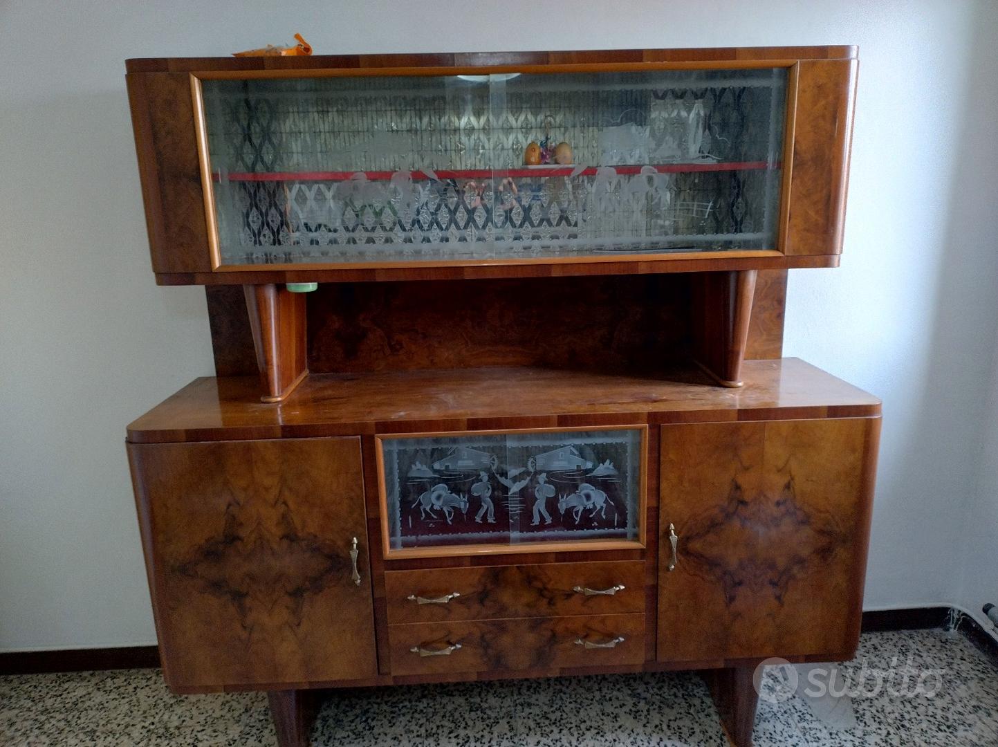 Credenza vetrina anni 50 vintage Arredamento e Casalinghi In vendita