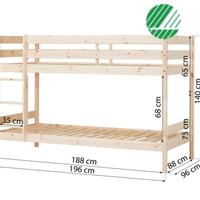 Letto a Castello in legno per hotel e B&B