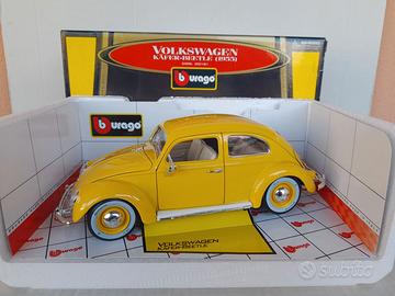 MODELLO AUTO VOLKSWAGEN MAGGIOLINO GIALLO BURAGO