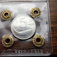 5 lire delfino 1956
