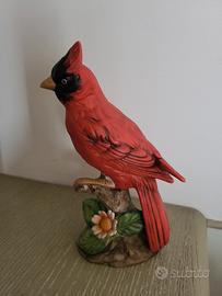 Cardinale di porcellana dipinto a mano