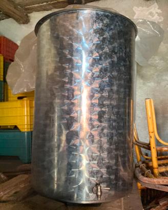 BOTTE ACCIAIO INOX PER VINO CON RUBINETTO