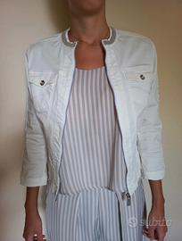 Giacca primaverile panna con manica 3/4