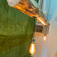 Lampada da soffitto in legno