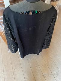 Maglia pizzo nera