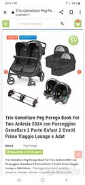 passeggino gemellare peg perego 