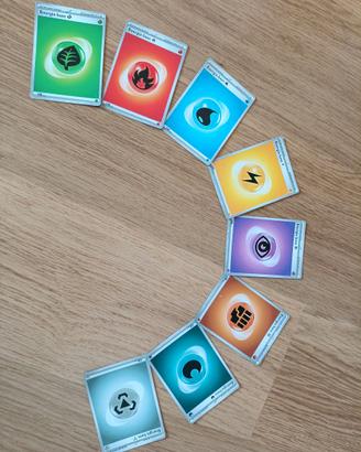 Lotto 8 carte Pokemon energia base