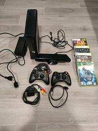 Xbox 360 slim con kinect, scatola e giochi