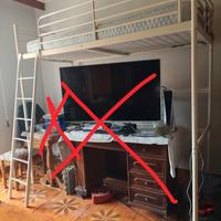 letto a soppalco Ikea no materasso 