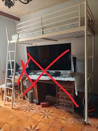 letto a soppalco Ikea no materasso 