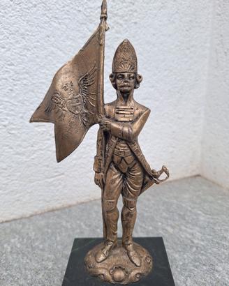 statuetta militare bronzo