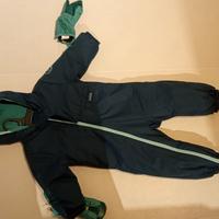 tuta da neve per bambini con guanti impermeabili 