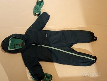 tuta da neve per bambini con guanti impermeabili 