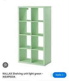 Libreria kallax  Ikea verde pastello