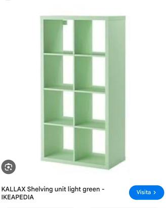 Libreria kallax  Ikea verde pastello