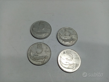 5 LIRE Delfino (dal 1953 al 1972)