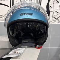 CASCO GARIBALDI DOPPIA VISIERA AZZURRO CROMATO