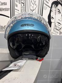 CASCO GARIBALDI DOPPIA VISIERA AZZURRO CROMATO