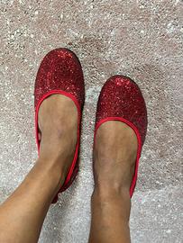 Ballerina glitter rosso