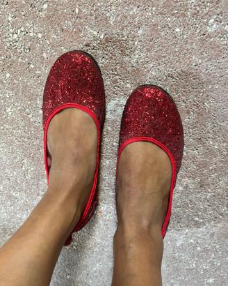 Ballerina glitter rosso