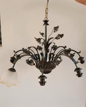 3 lampadai in ferro battuto 